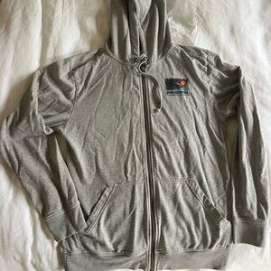 Patagonia Men's Gray Zip-Up Sweater with Logo